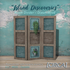 SSS Event Item | [CIRCA] - "Island Discoveries" - Room Divider - Ocean Wood