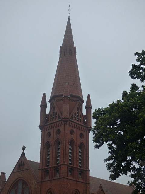 Cambridge Road Methodist Church spire in the mist