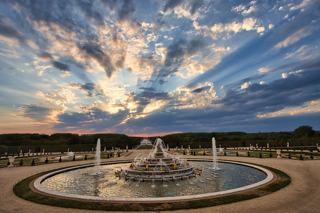 Magical sunset in Versailles