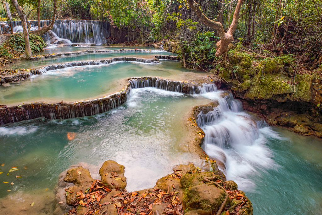 Kuang Si Falls @ Luang Prabang, Laos #LuangPrabang #Laos #Waterfalls