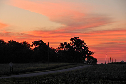 sunrise sunrisephotography cloudsandsky clouds sky indiana lindenindiana road ruralroads trees