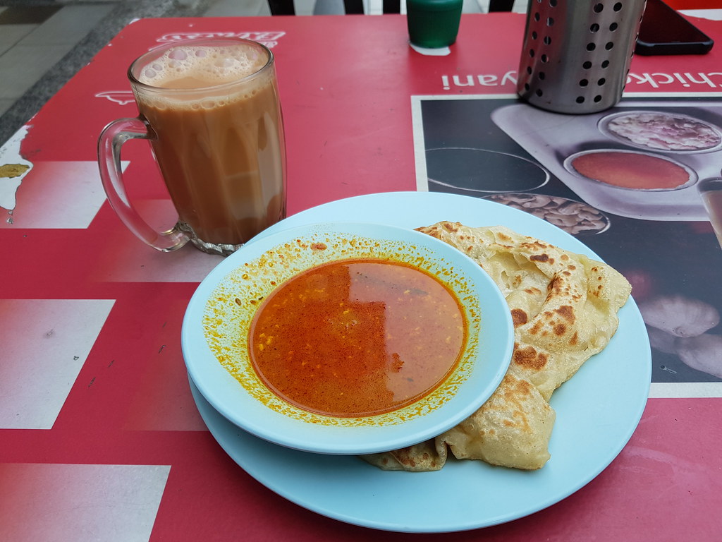 印度煎餅 Roto Canai & 印度奶茶 Teh Tarik @ Restoran Wira Curry House in Midfield Square, KL Taman Sungai Besi
