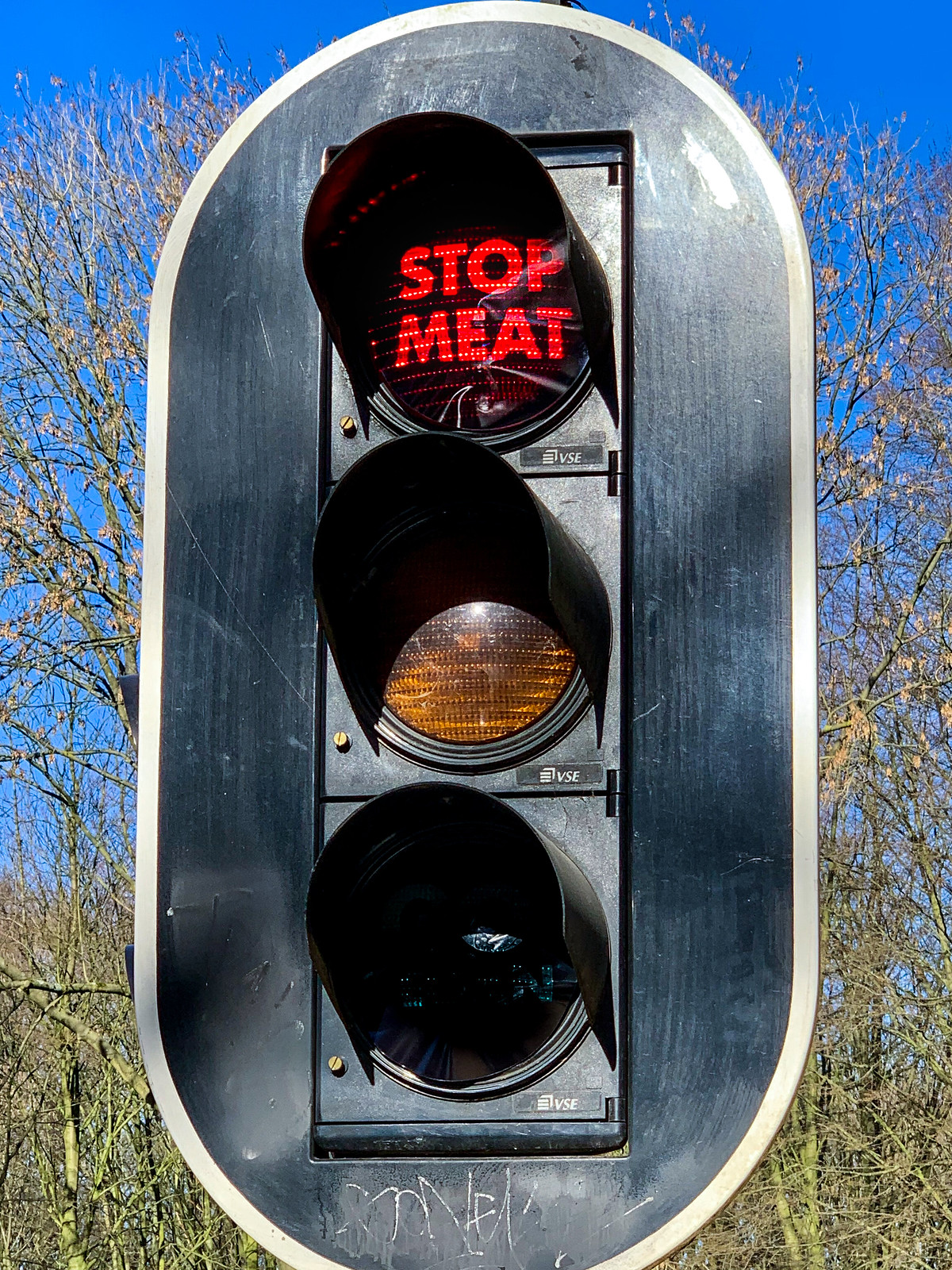 "Stop Meat" Red Light
