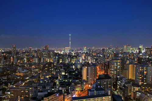 tokyo tower city scape japan car architecture urban sky building asia urbanism sunset
