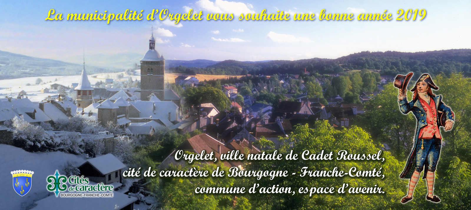 Carte de voeux 2019 de la commune d'Orgelet