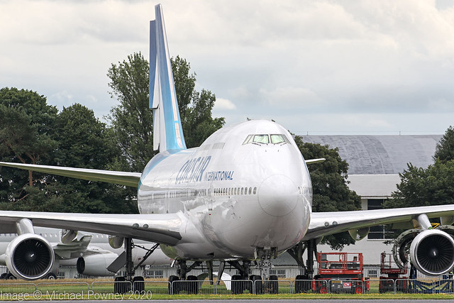 F-GTUI - 1992 build Boeing B747-422, stored at Kemble