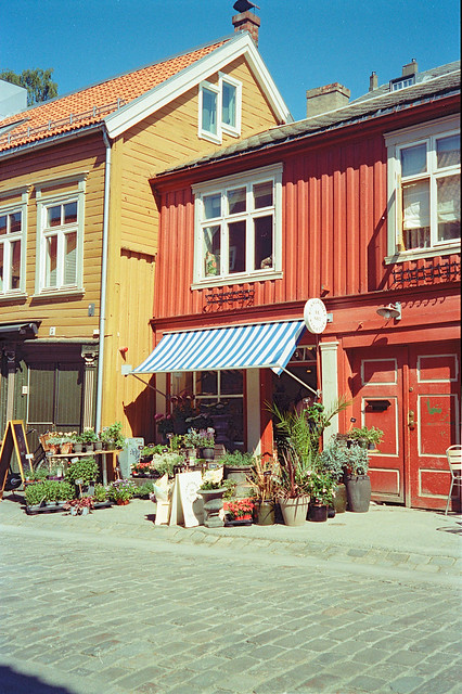 Trondheim historical city center Bakklandet