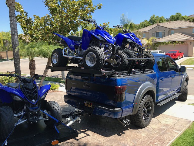 An DiamondBack ATV Carrier On A Ford F150