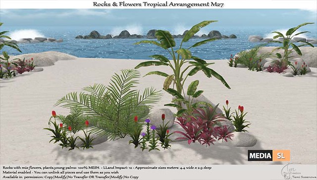 .:Tm:.Creation Tropical Flowers Rocks Arrangement M27 – NEW DECOR - Giveaway!