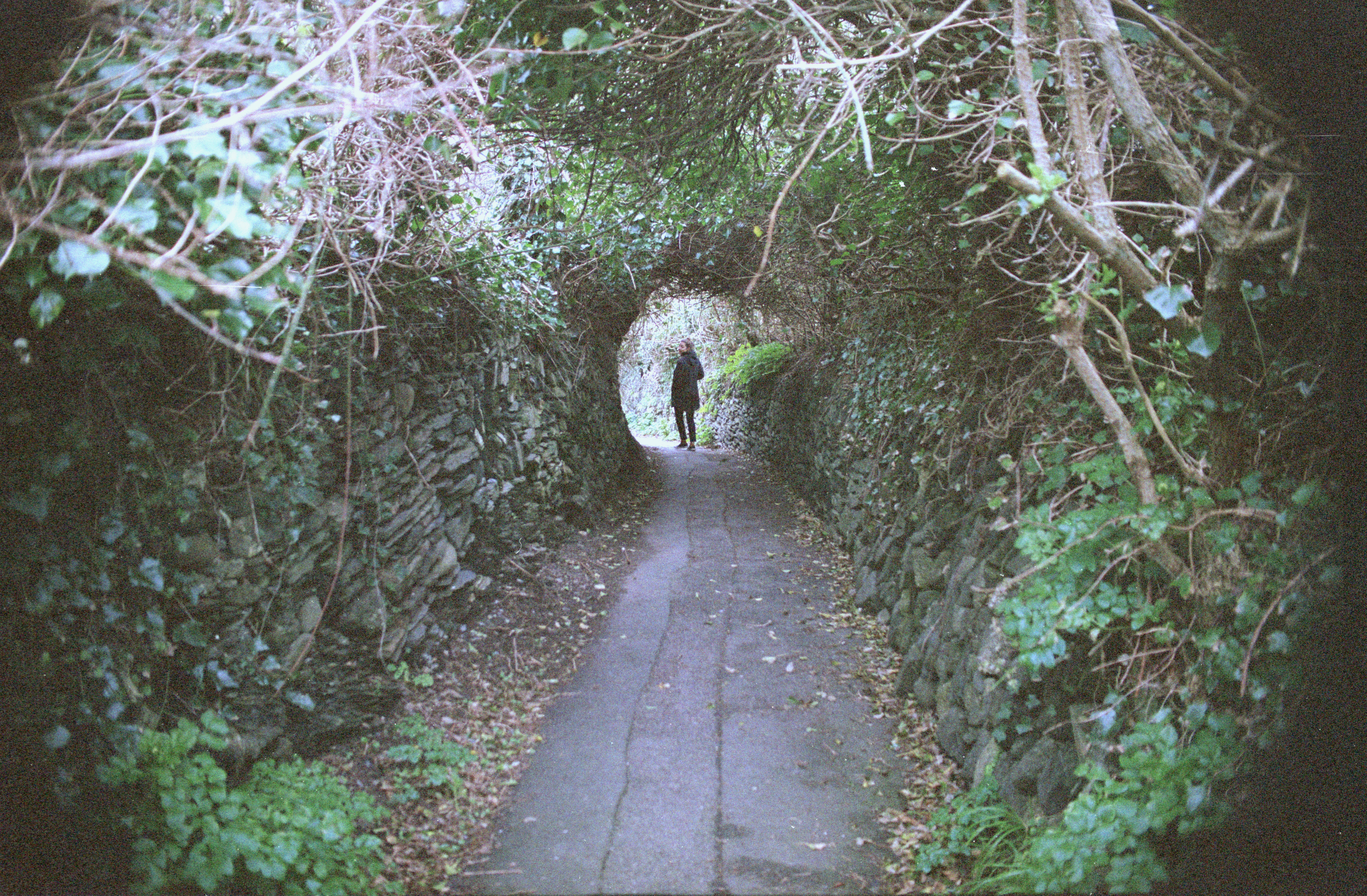 Lindsay walking through a tunnel near York