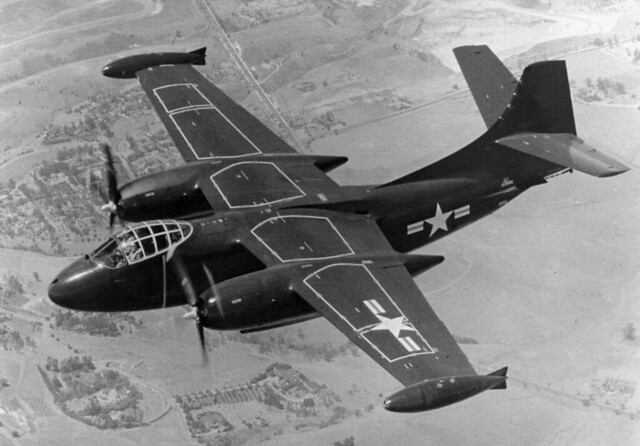 AJ-1_in_flight_over_California_1950