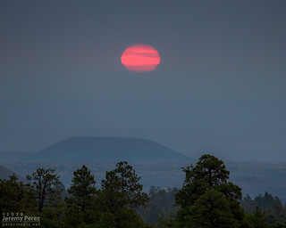 20 August 2020 — Sunset Crater National Monument, Arizona — Smoky sunrise