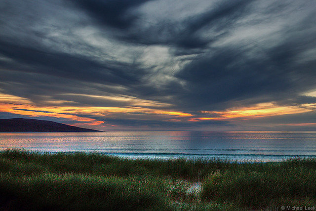 Sunset; Scarista, Isle of Harris, Outer Hebrides, Scotland