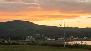 Coucher de soleil, sunset, L'Anse-au-Griffon, Gaspésie, P.Q., Canada - 8422