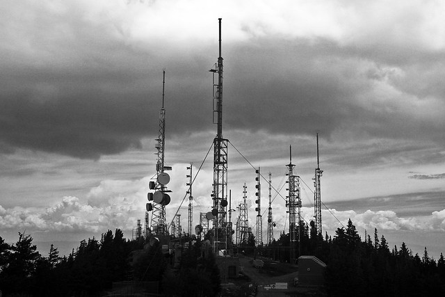 Radio towers at Sandia Crest.  New Mexico, USA.