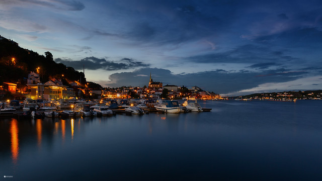 Arendal before midnight, August 2020