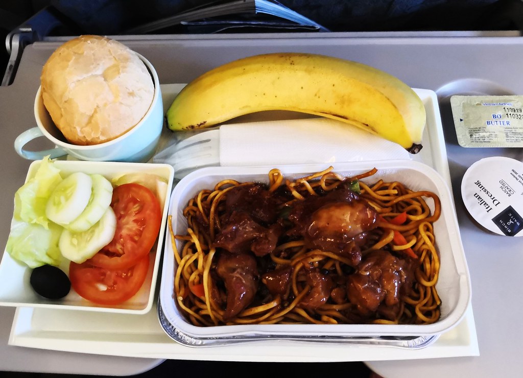 Chicken noodles meal served on VN 650