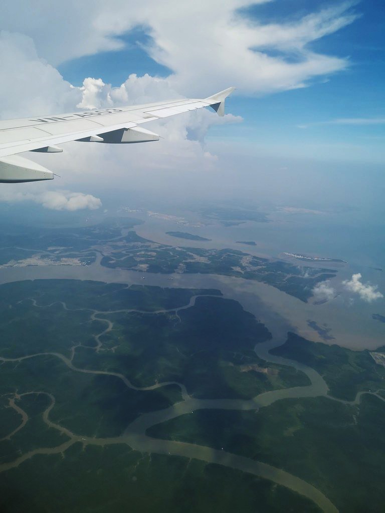 Mekong delta seen from the window of VN650