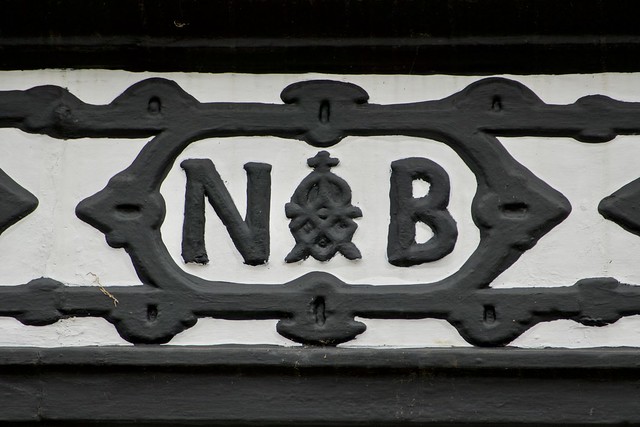 decoration on 16th century house in Totnes