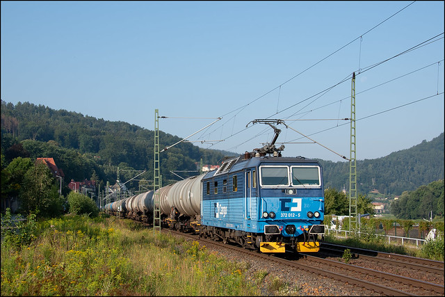 372 012 (CZ-ČDC), Königstein - Bad Schandau (DE), August 2020