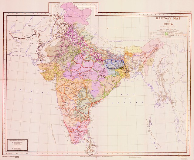 India Railways - Railway map of India (1956)
