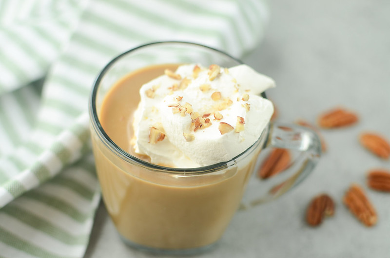 Butter Pecan Coffee - easy homemade recipe! It tastes like you dropped a scoop of butter pecan ice cream in your coffee!