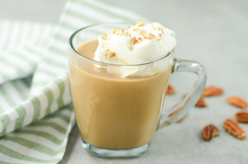 Butter Pecan Coffee - easy homemade recipe! It tastes like you dropped a scoop of butter pecan ice cream in your coffee!