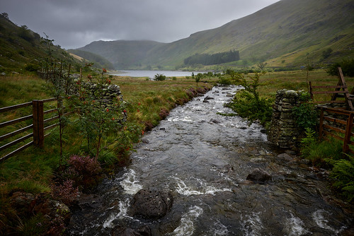 nikond800 lakedistrict lakes water rain storm rainstorm haweswater reservoir landscape cumbria wideangle clouds weather inclement precipitation hiking hillwalking hills crags mardalebeck beck stream