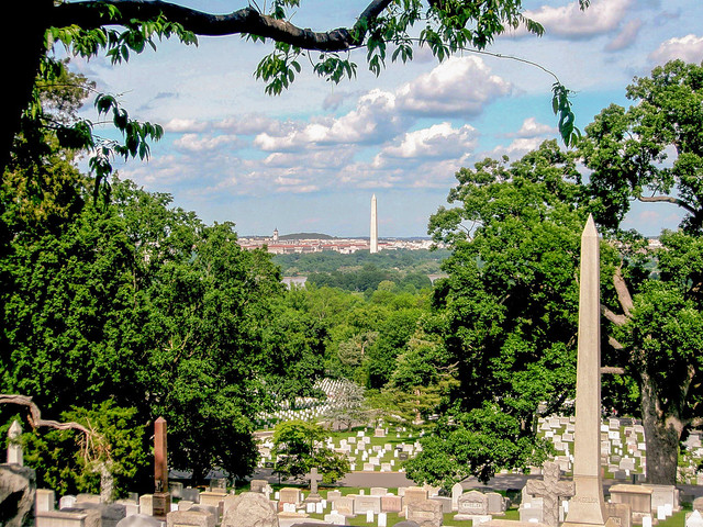View from Arlington House in Arlington National Cemetery, Virginia