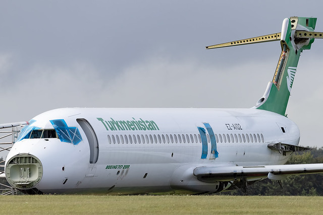 EZ-A102 Turkmenistan Airlines B717-200 Kemble Airport