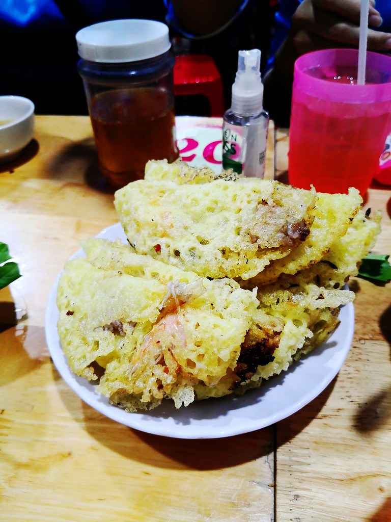 Fried fritters for banh xeo in Ho Chi Minh City