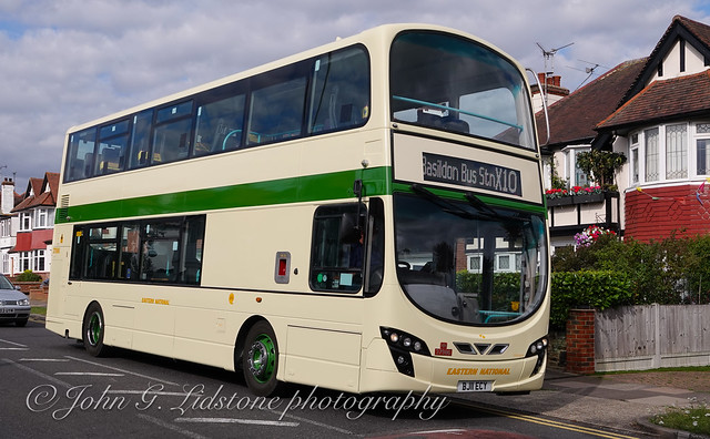 First appearance of my latest commissioned heritage livery for First Essex, Eastern National 'X10' 1968 livery on First Hadleigh Volvo B9TL / Wright Gemini 2 37986, BJ11 ECY in conjunction with Marden Commerials of Benfleet
