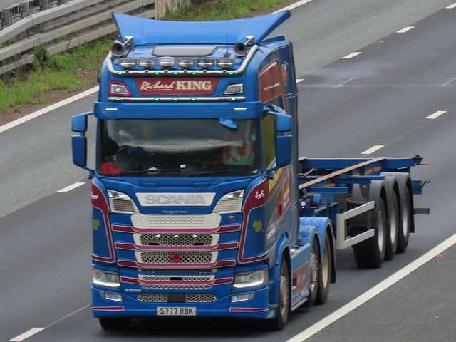 Richard King Transport, Scania S500 (S777RBK) On The A1M Southbound