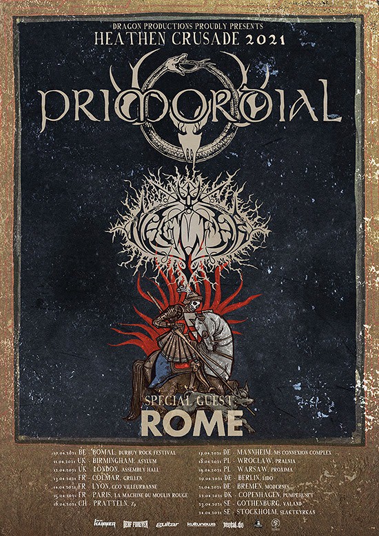 Primordial and Naglfar Announce April Tour