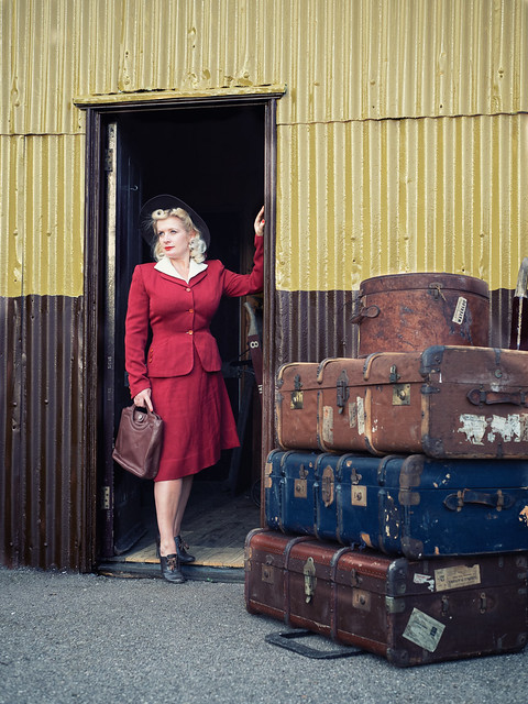 Portrait with Suitcases