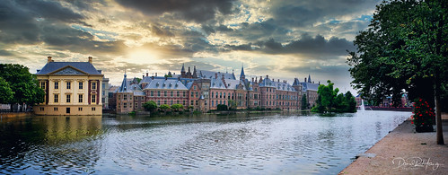 thehague netherlands panoramic horizontal wide historic internationalcourtofjustice law arbitration unitednations waterfront gothic lake government building complex travel tourist luminar mauritshuis getty gettyimages