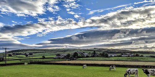 clouds sky west yorkshire landscape countryside north england uk august 2020