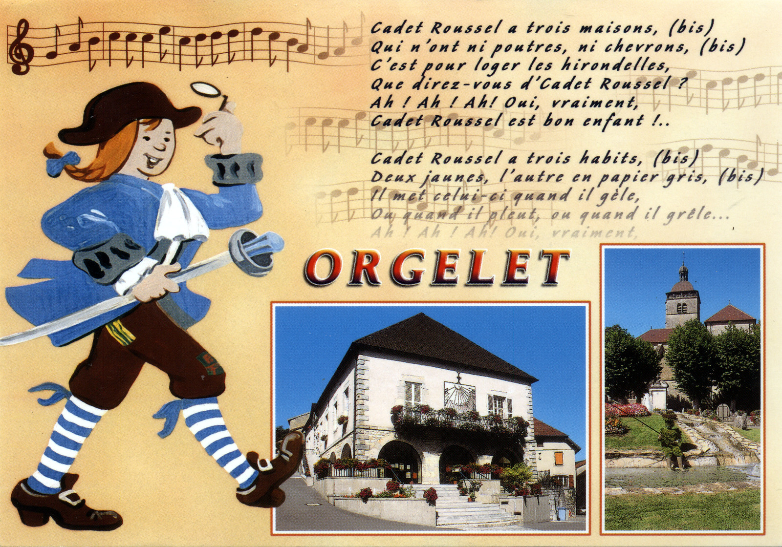 Orgelet (Jura) village natal de Guillaume Joseph Roussel, dit Cadet Roussel