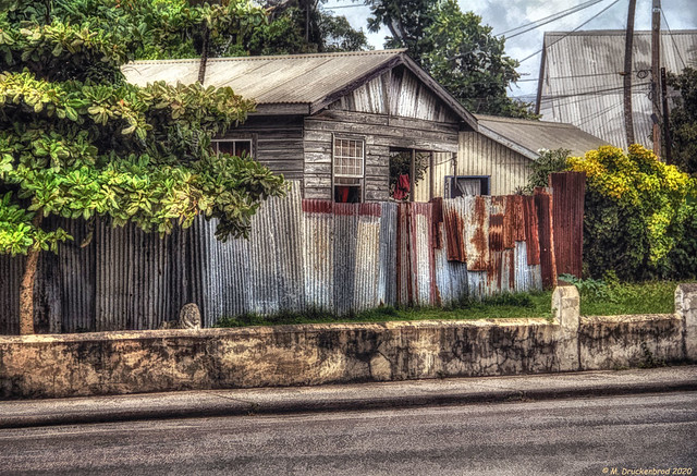 Fenced in, a House in Downtown Bridgetown Barbados