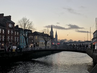 Cork City River Lee at sunset