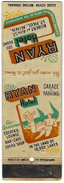 Ryan Hotel Matchbook Reverse.