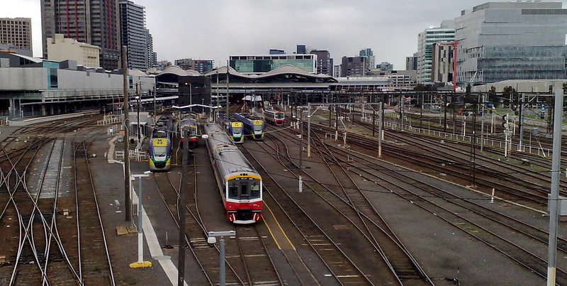 V/Line stabling at Southern Cross station, August 2010