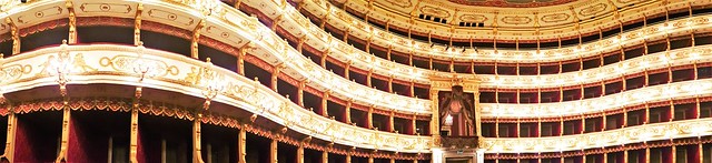 Italy, Parma – panoramic view of the Teatro Regio di Parma (the Opera House)