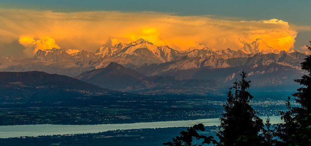 Coucher de soleil - Mont Blanc