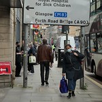 busy bus stop
