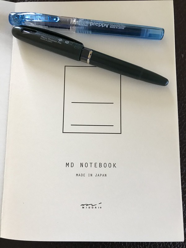 Japanese notebook and pens
