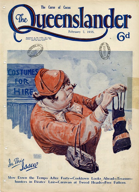 Illustrated front cover from The Queenslander, February 7, 1935