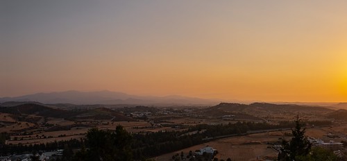 mountains landscape hill troodos troodosmountains orange warm goldenhour goldensky view beautiful cyprus nicosia visitcyprus fujifilm xt100 outside outdoors day sky noclouds fields soft evening