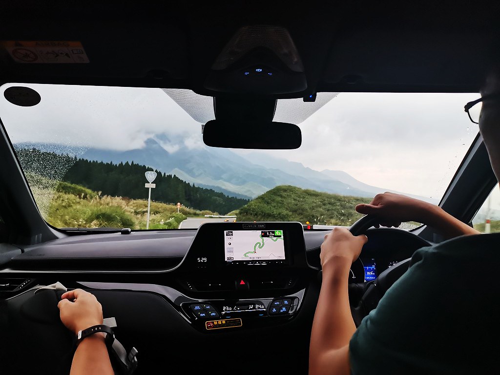 Driving through Kyushu countryside in Toyota C-HR
