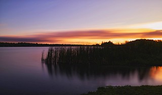 Silver lake at the break of dawn